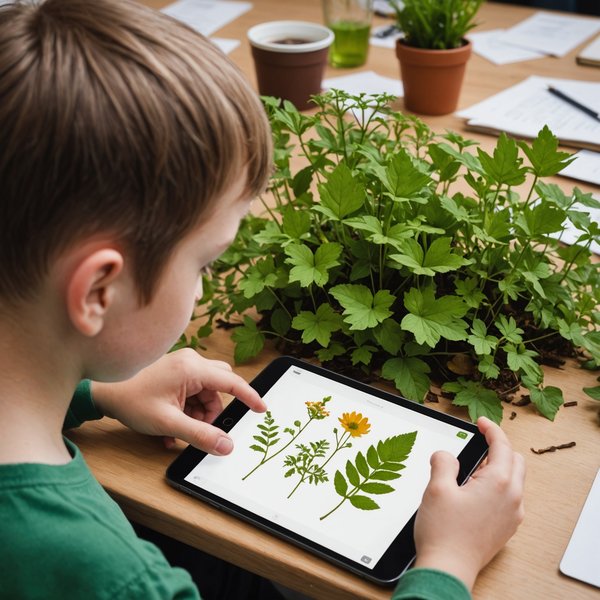 Quelles sont les étapes pour créer un herbier numérique avec vos enfants, en utilisant des applications mobiles ?